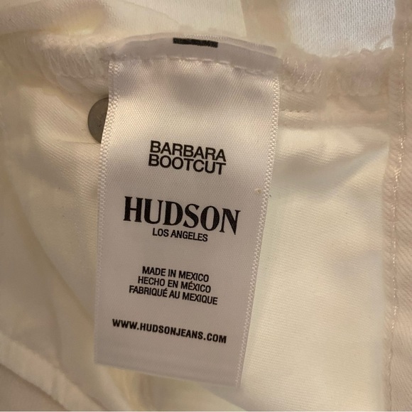 Hudson Women's Barbara High Waist Bootcut Crop White Jeans NEW size 30 - Picture 2 of 14